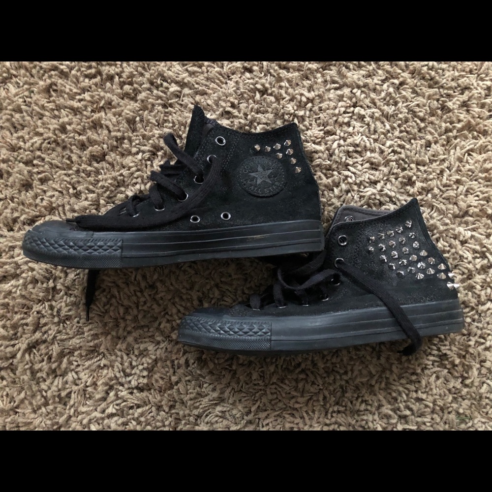Black Studded converse